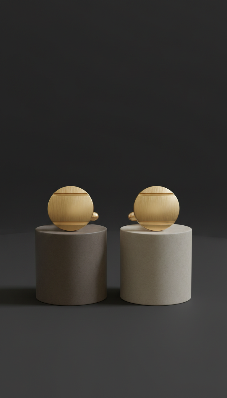 Soft Gold Cufflinks Set