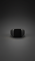 Matte Onyx Signet Ring