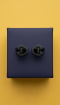 Matte Black Geometric Cufflinks