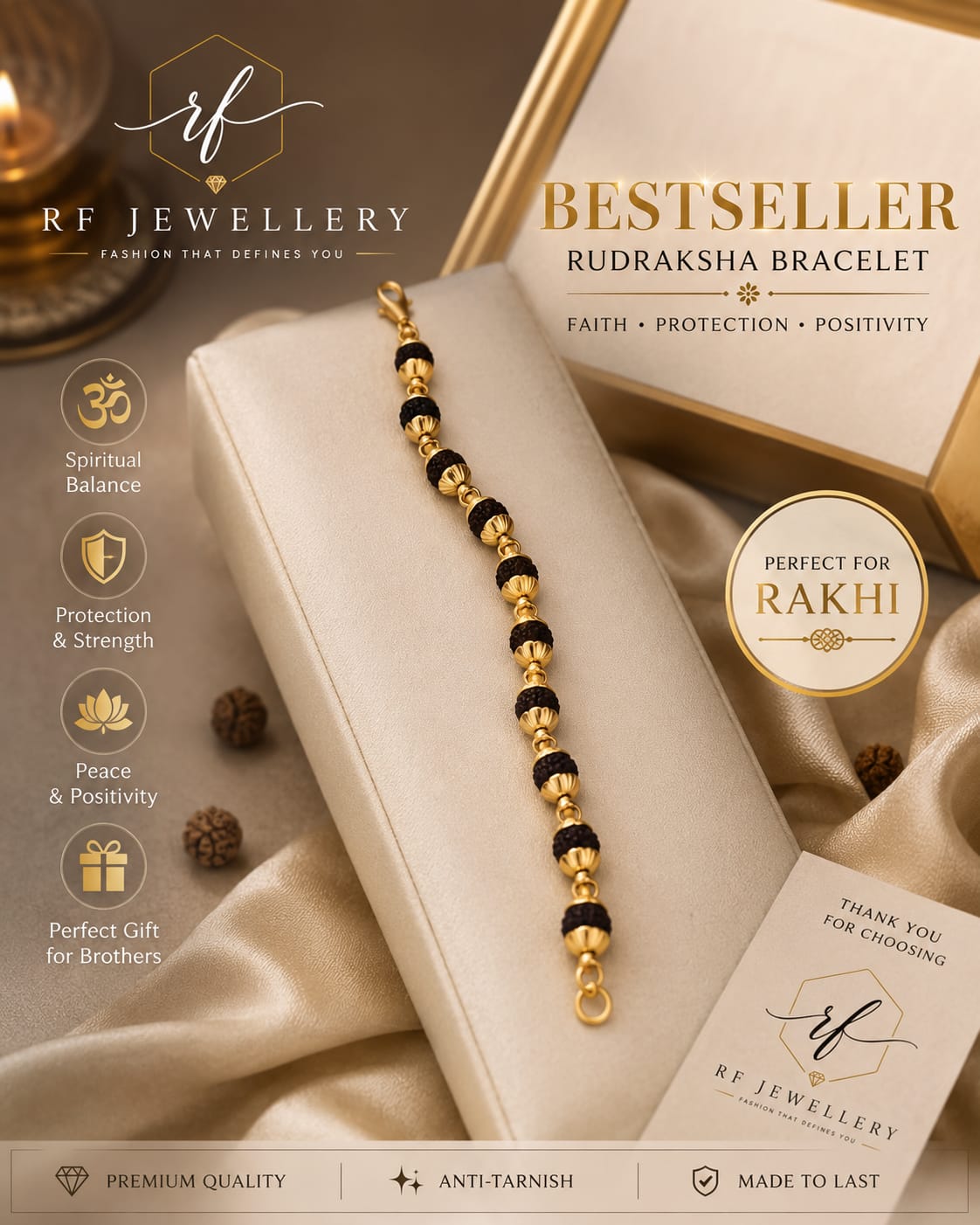 Premium Rudraksha Bracelet for Men