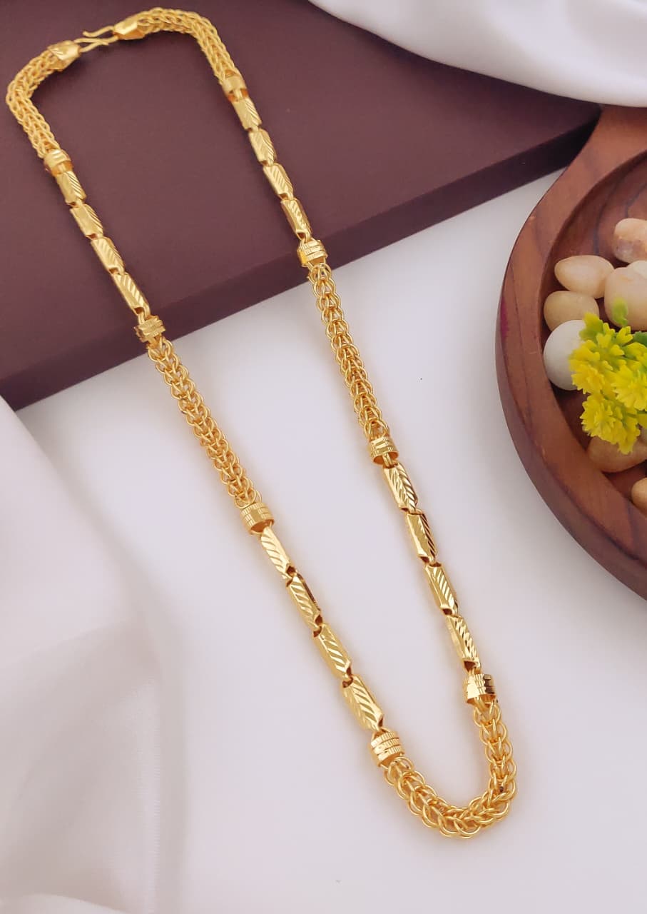 Men's Gold-Tone Textured Chain 005