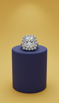 Silver-Tone Cubic Zirconia Statement Ring