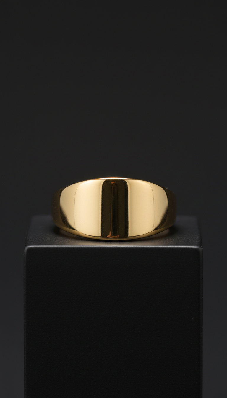 Polished Gold Signet Ring